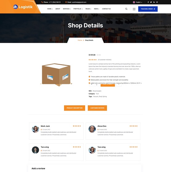 Logistik Transport Logistics HTML Template