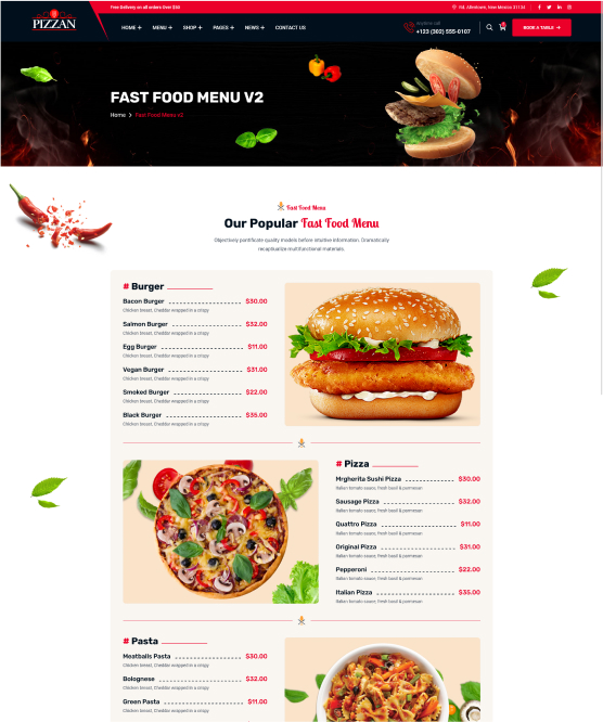 Fast Food Menu v2