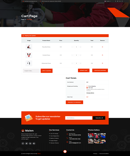 Cart Page