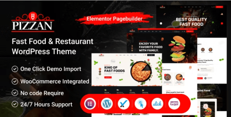 Pizzan - Fast Food & Restaurant WordPress Themes