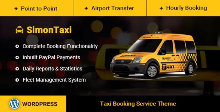 SimonTaxi - Taxi Booking WordPress Theme