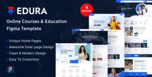 Edura - Online Courses & Education Figma Template