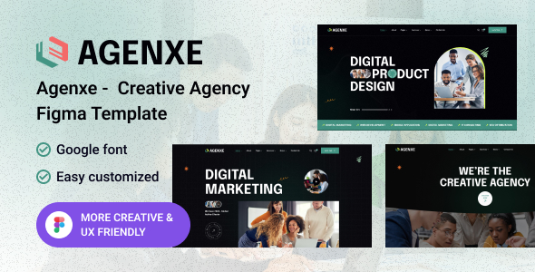 Agenxe - Creative Agency Figma Template