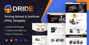 Dride - Driving School & Courses HTML Template