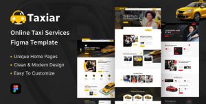 Taxiar - Online Taxi Services Figma Template